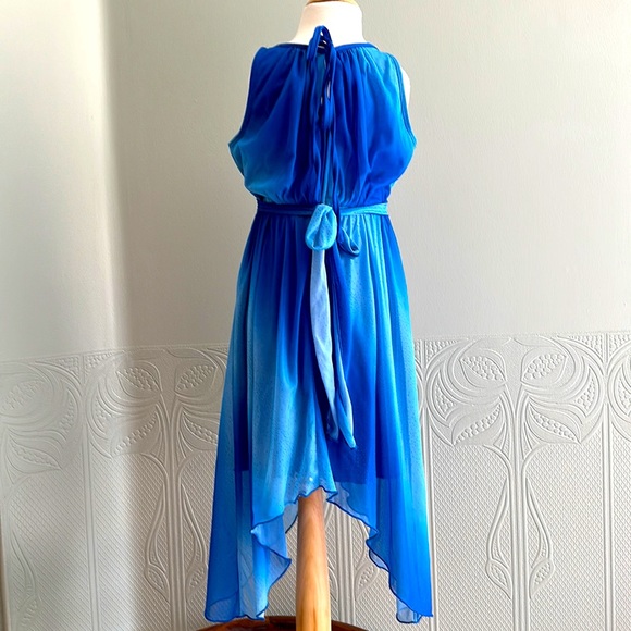 Girls Size 7 Blue Ombré Sleeveless Dress - Picture 3 of 3